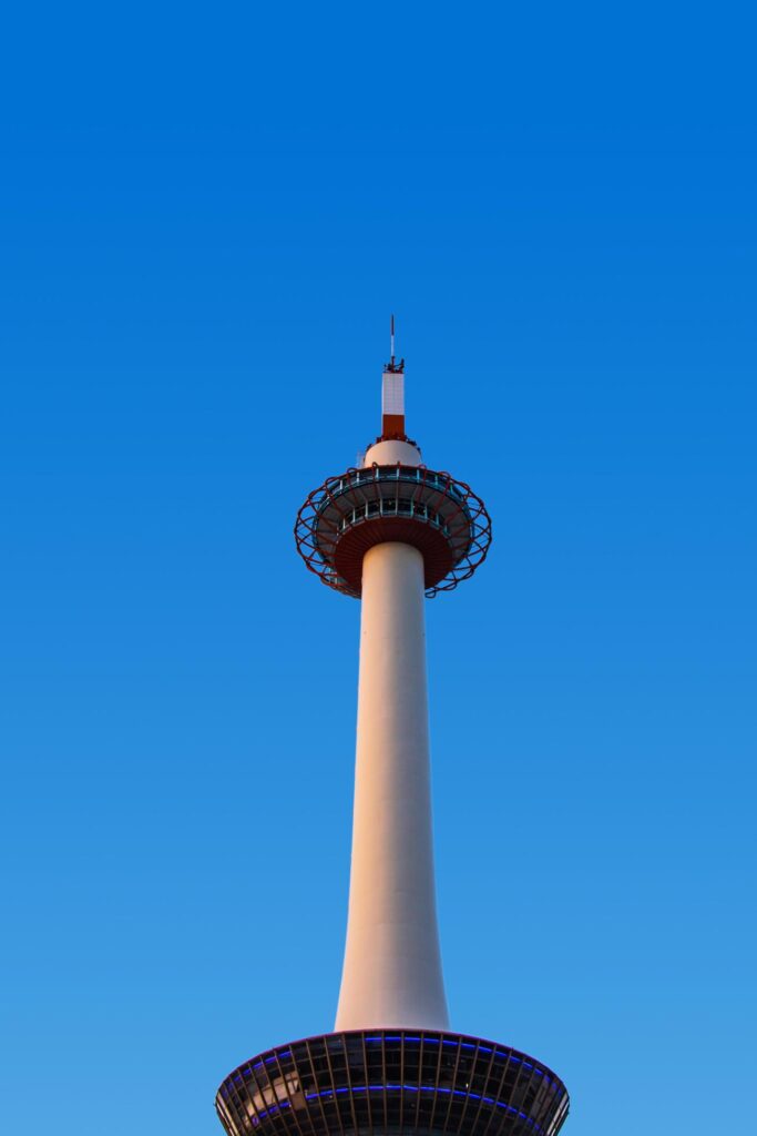 Kyoto tower is the tallest steel structure and a major tourist attraction in Kansai region. Japan Stock Free