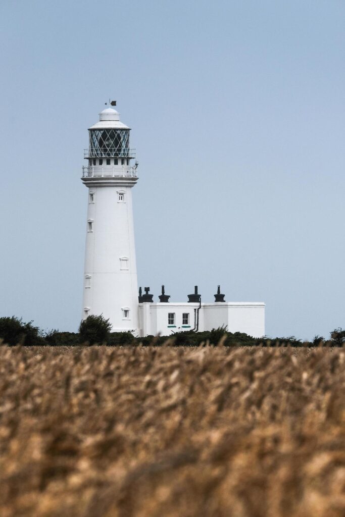 Lighthouse in a field Stock Free