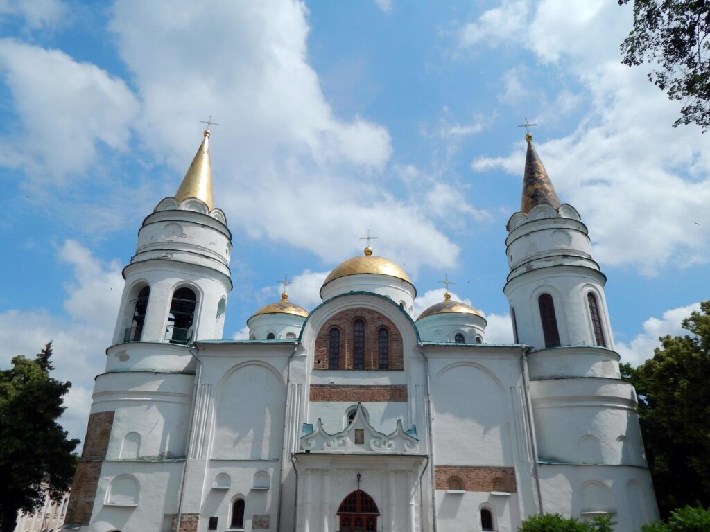 Medieval architecture of Ukrainian baroque in Chernigov Stock Free