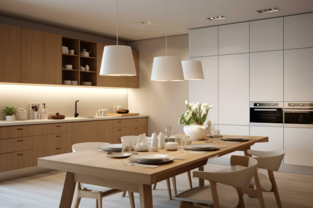 Modern kitchen design Stock Free