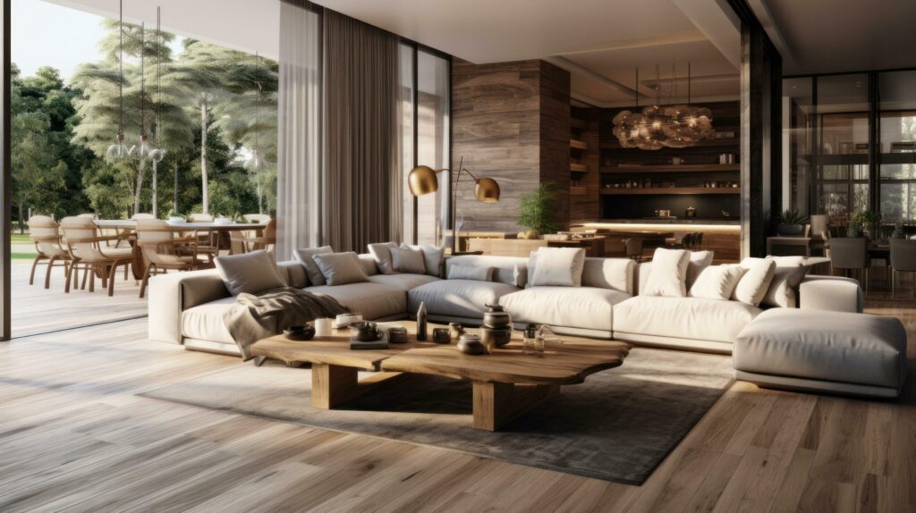 Modern living room interior Stock Free