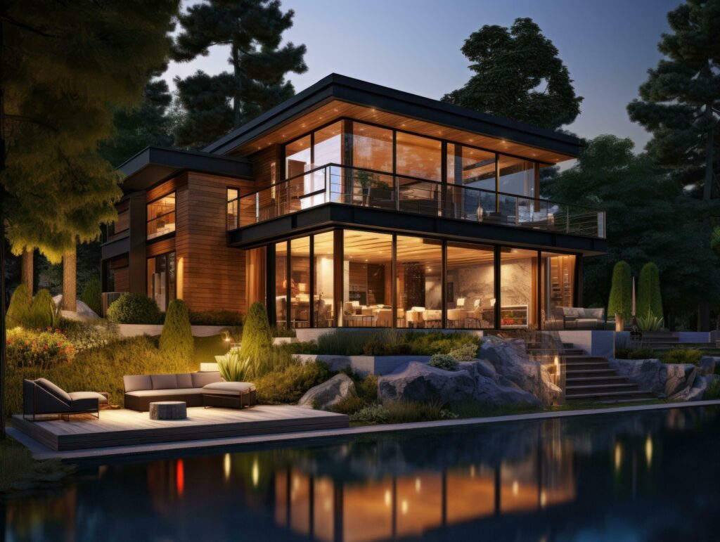 Modern luxury villa Stock Free