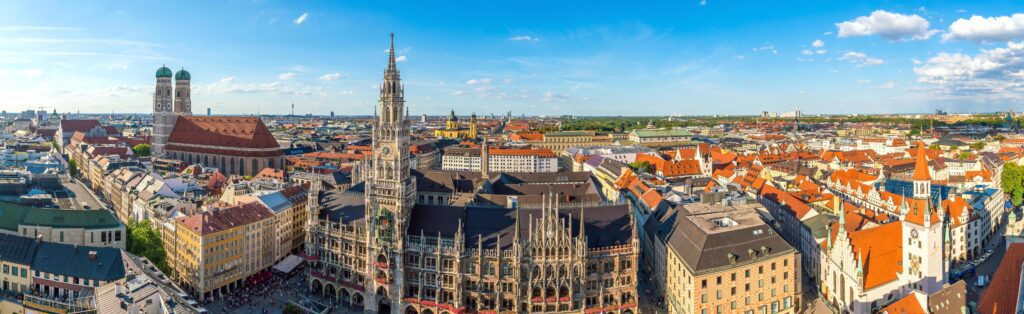 Munich downtown skyline Stock Free