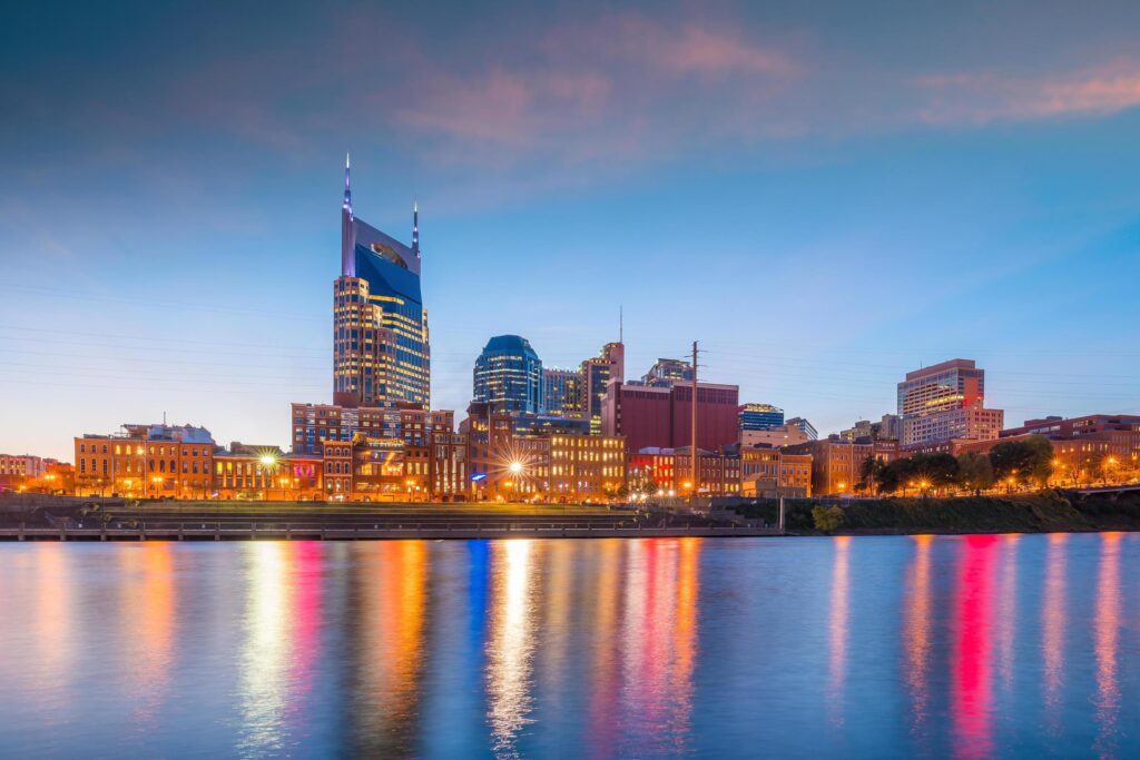 Nashville city downtown skyline USA Stock Free