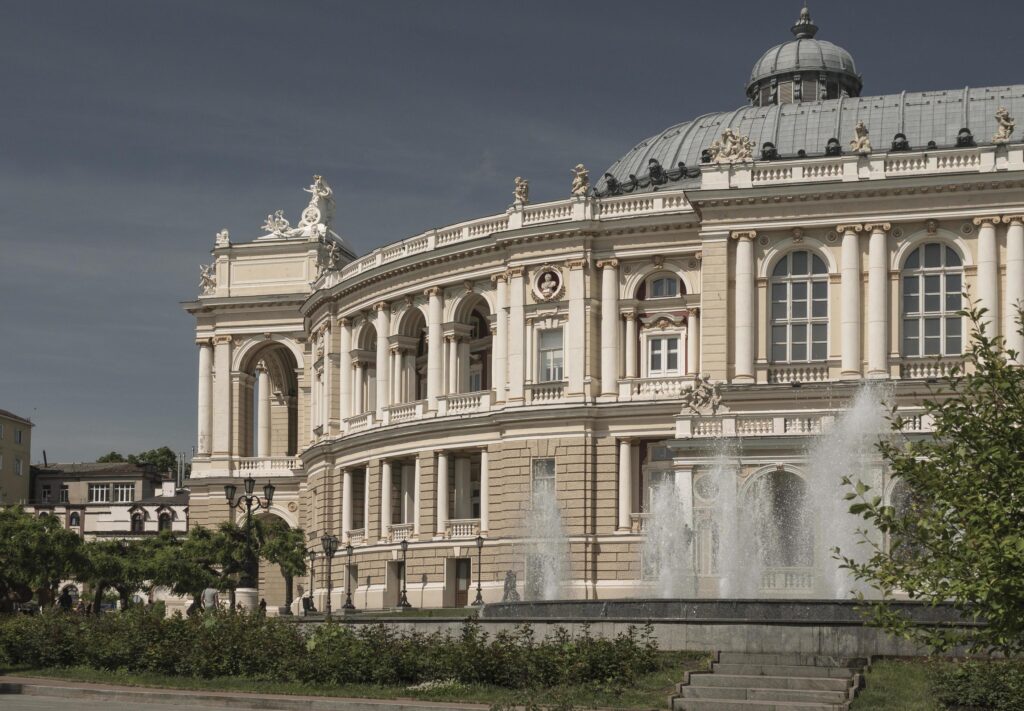 Odessa Opera theatre old city architecture wallpaper Stock Free