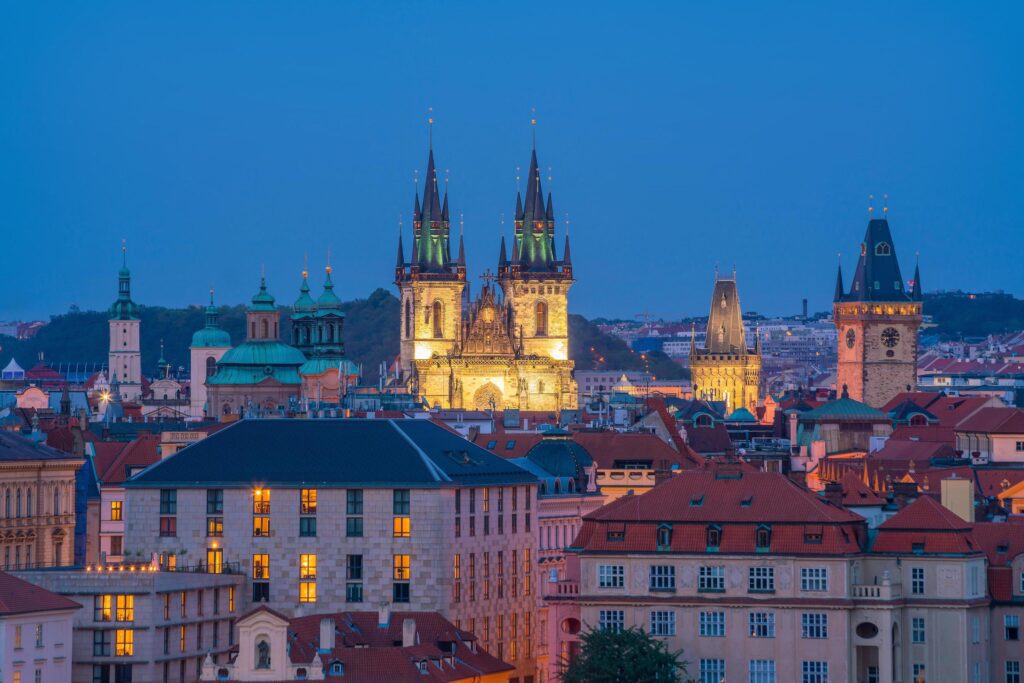 Old Town square with Tyn Church Stock Free