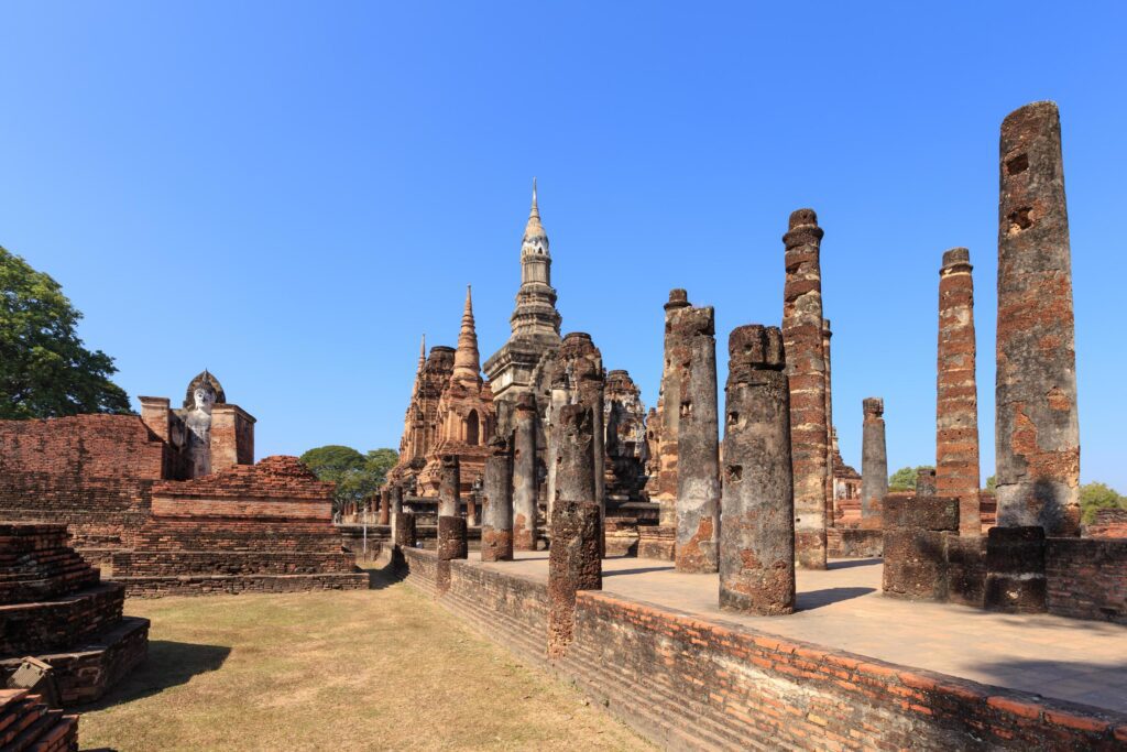 Pagoda in Wat Maha That, Shukhothai Historical Park, Thailand Stock Free