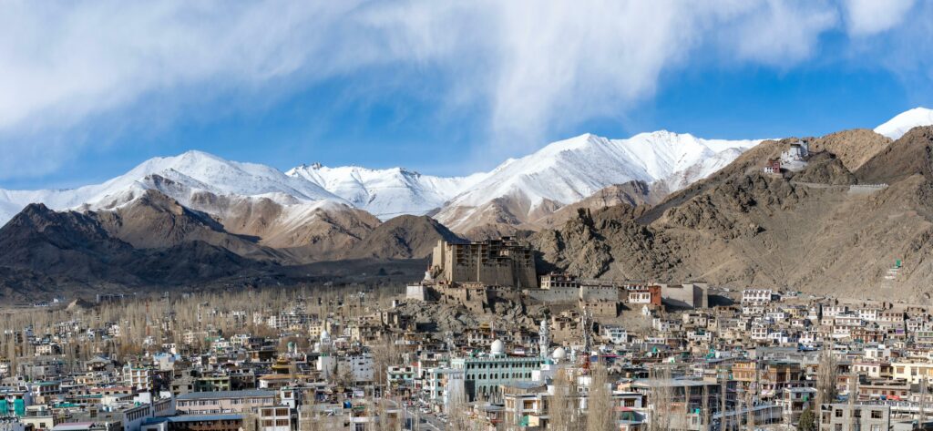 Panoramic View of Leh, Ladakh Stock Free