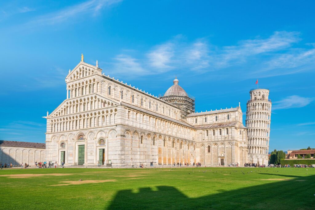 Pisa Cathedral and the Leaning Tower in Pisa Stock Free