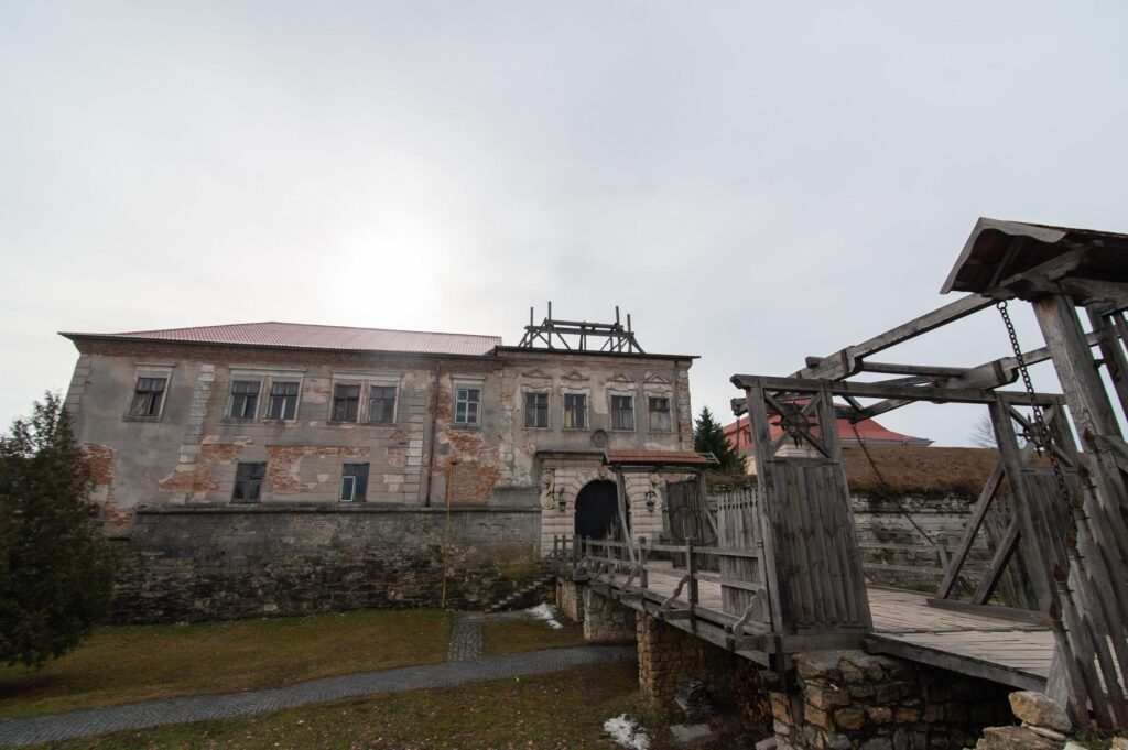 Polish castle, on the territory of modern Ukraine Stock Free