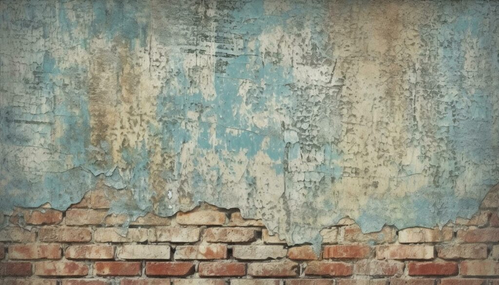 Rusty brick wall with abstract textured effect and grunge design generated by AI Stock Free