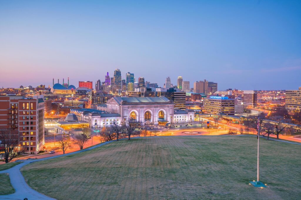 View of Kansas City skyline in Missouri Stock Free