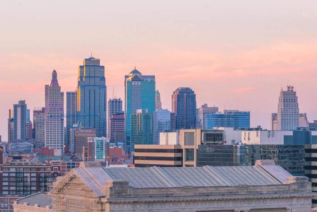 View of Kansas City skyline in Missouri Stock Free