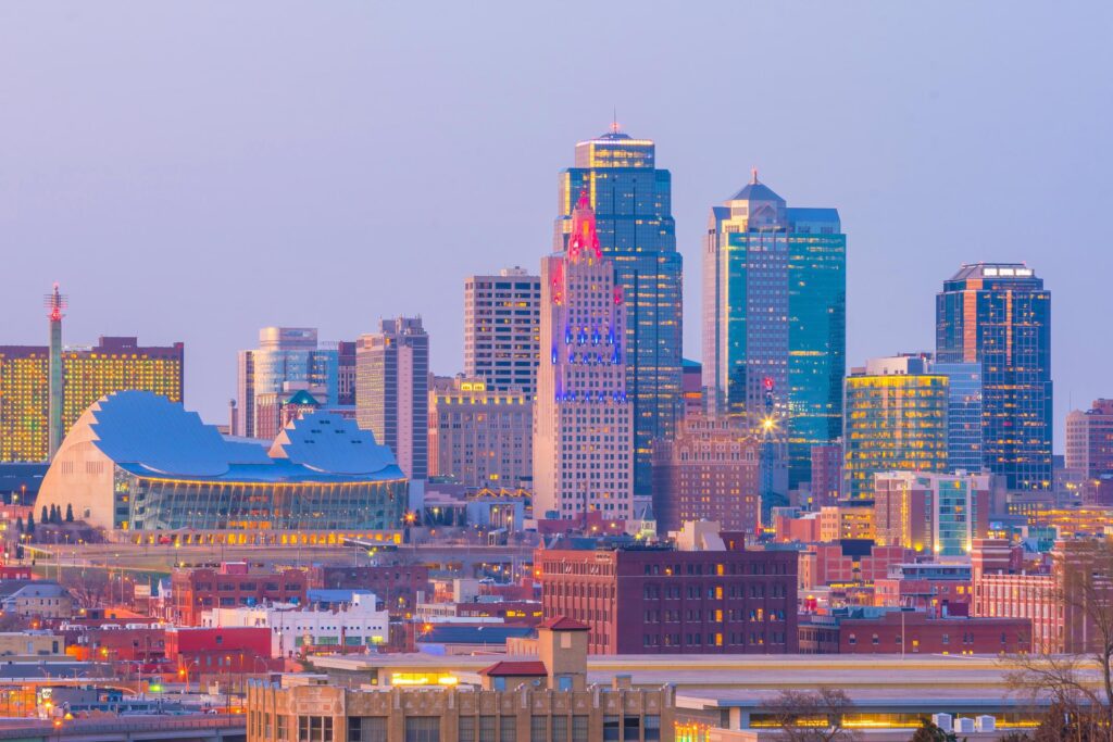 View of Kansas City skyline in Missouri Stock Free