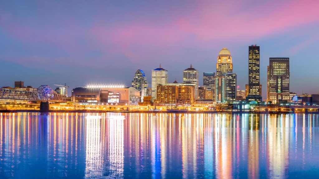 View of Skyline downtown Louisville Stock Free