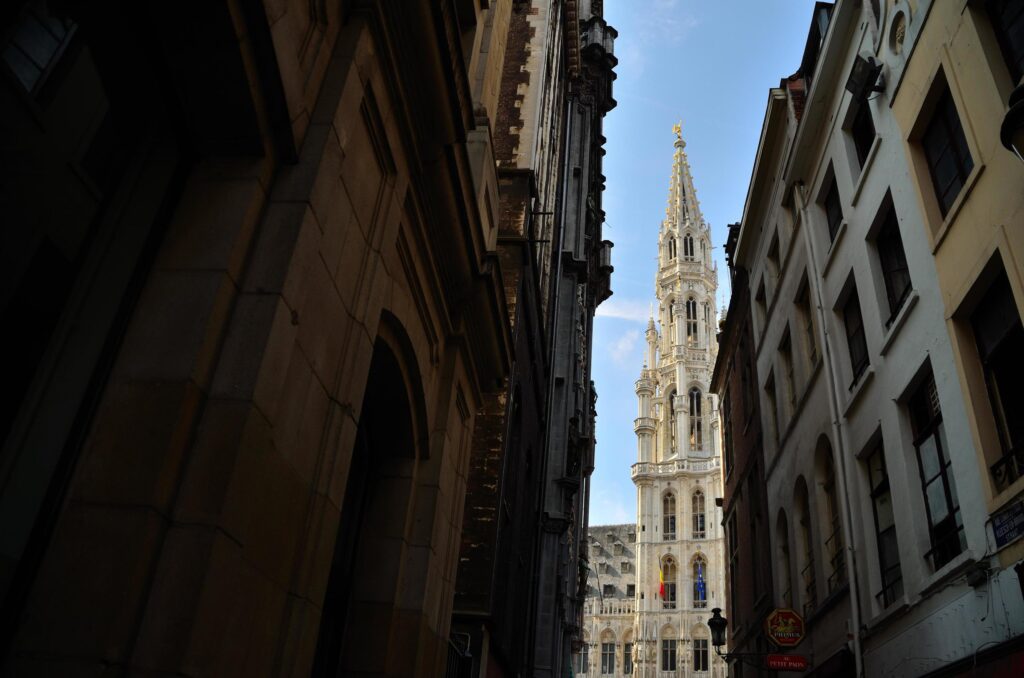 view of the town hall Stock Free