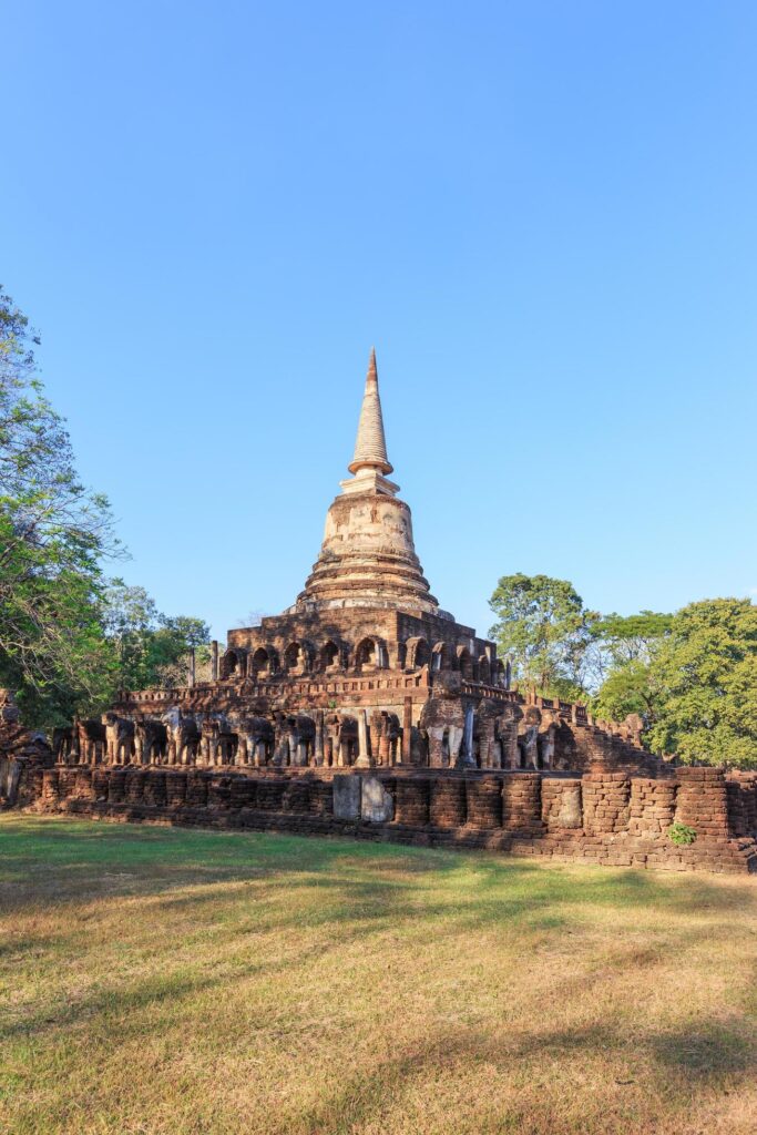 Wat Chang Lom, Sri Satchanalai Historical Park, Thailand Stock Free