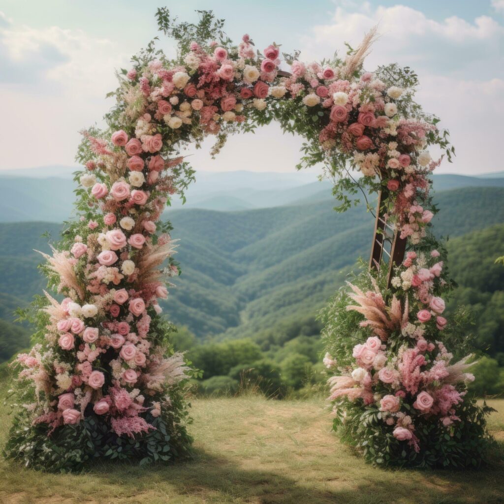 Wedding floral arc Stock Free