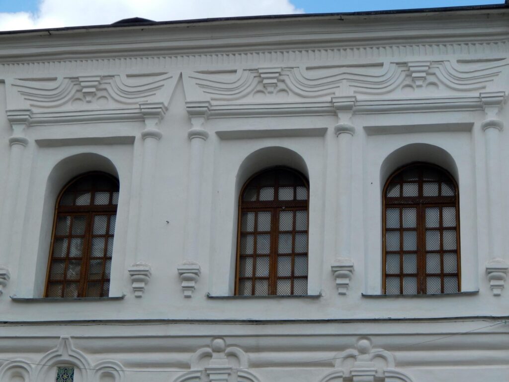 Window architecture Ukrainian Baroque the fragment of the building Stock Free