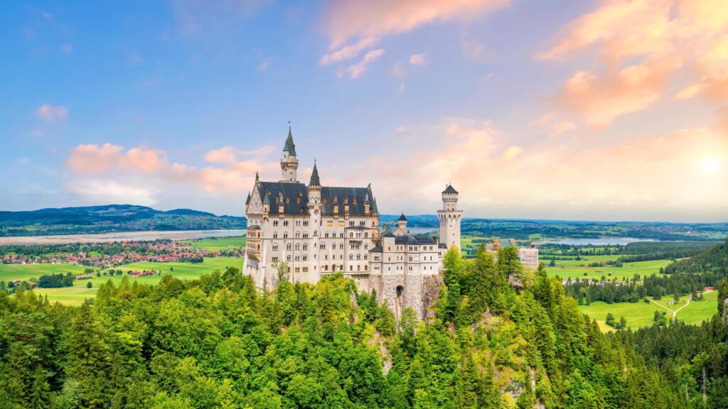 World famous Neuschwanstein Castle, Germany Stock Free