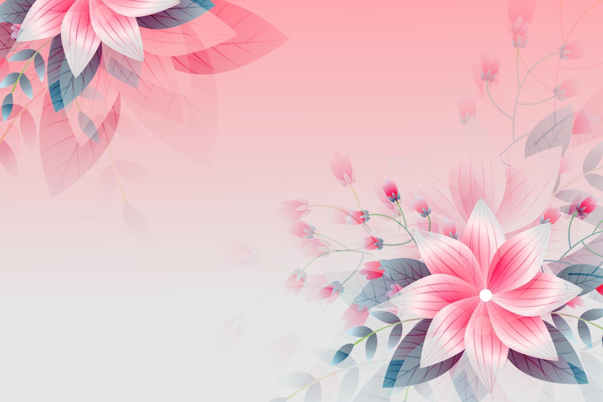 Beautiful flower abstract background flowers in bloom on a soft pink background Stock Free