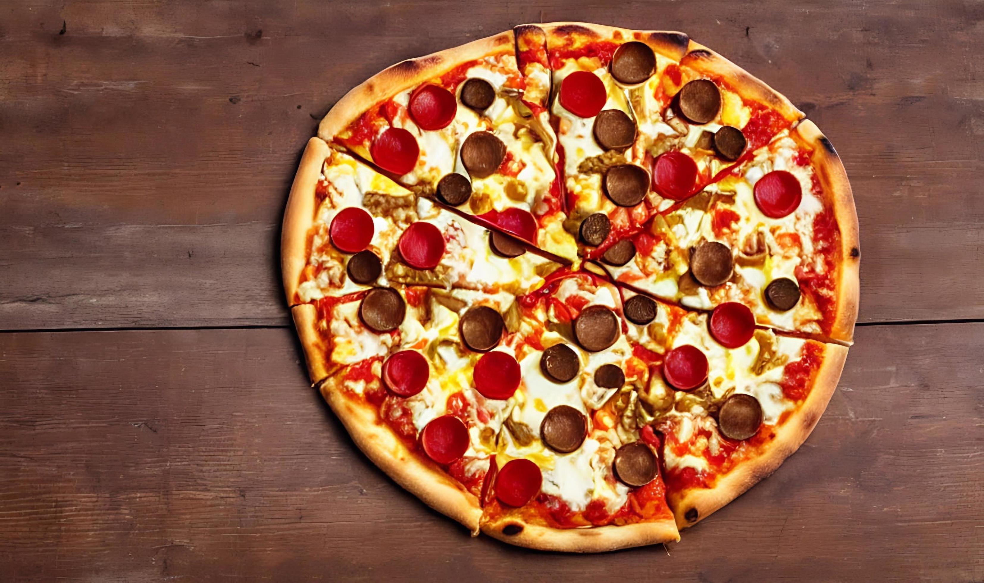 Pizza. Traditional Italian cuisine fast food. Stock Free