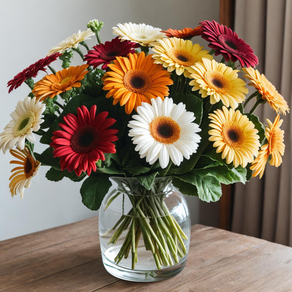 5 gerbera daisies in by @ai_generated