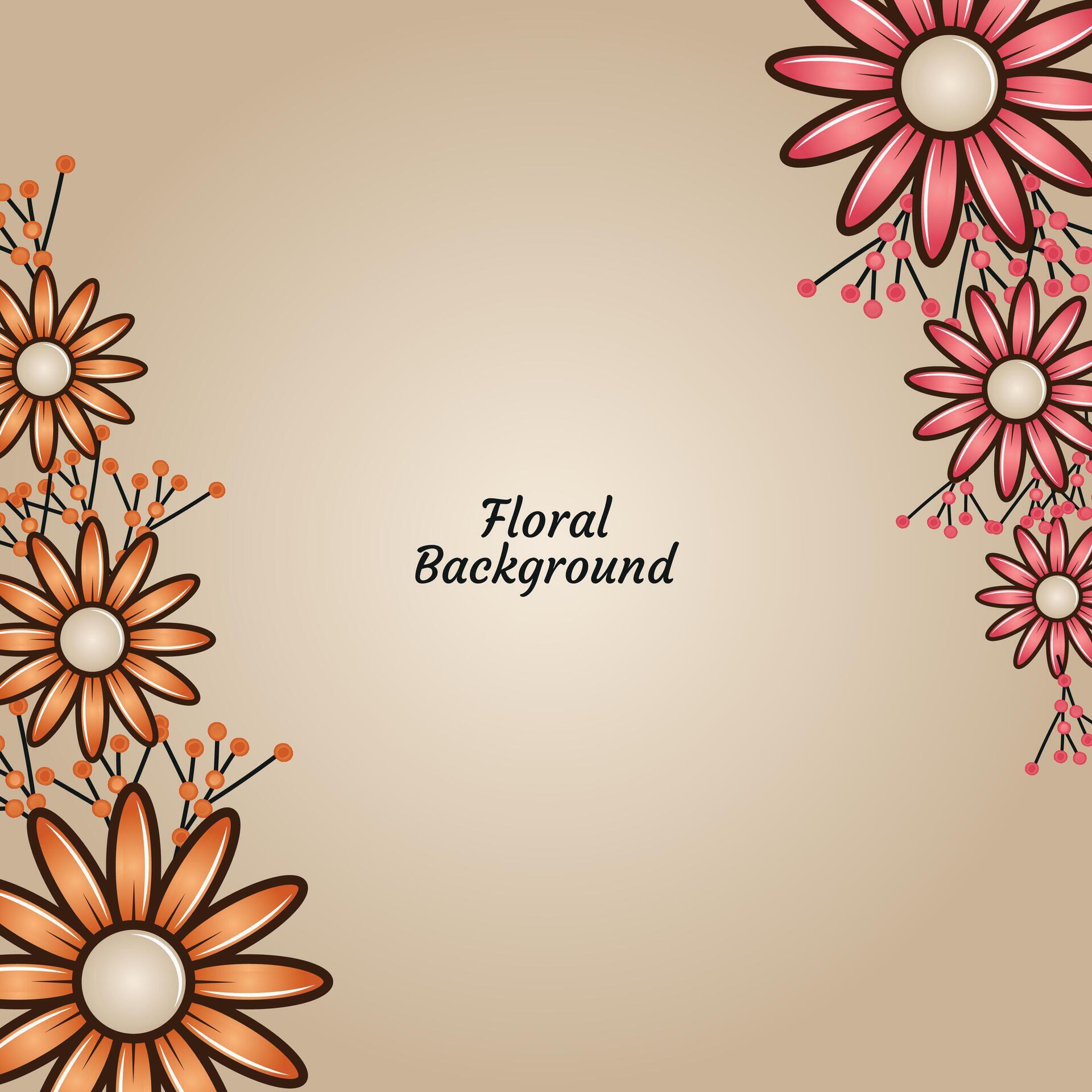 Elegant flower background Pro Vector