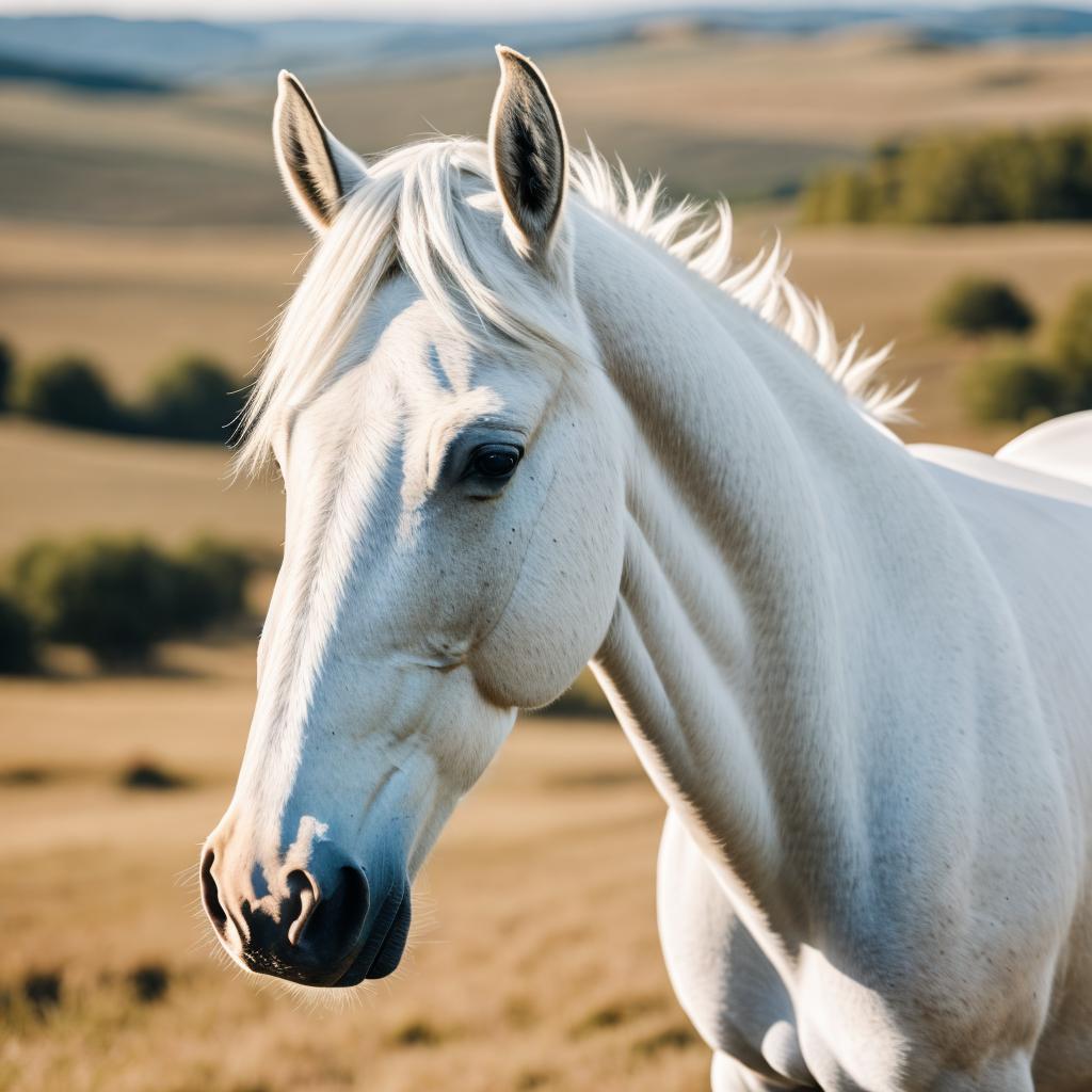 Un caballo blanco by by @ai_generated