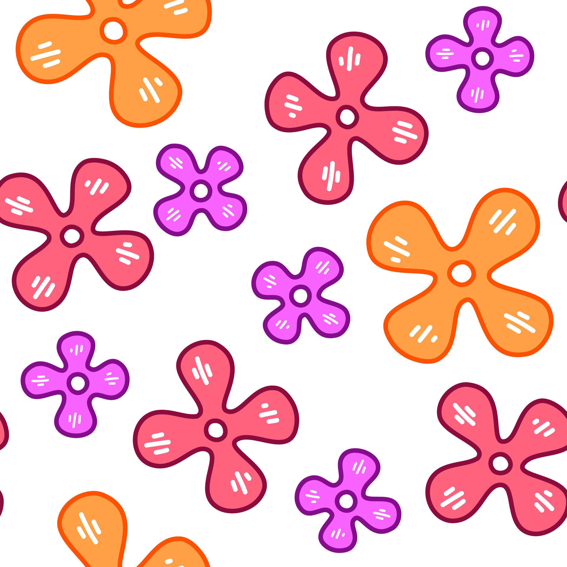 colorful flower pattern background. flower seamless pattern. seamless patterns with cute flowers. floral pattern print. cute floral pattern. Free Vector