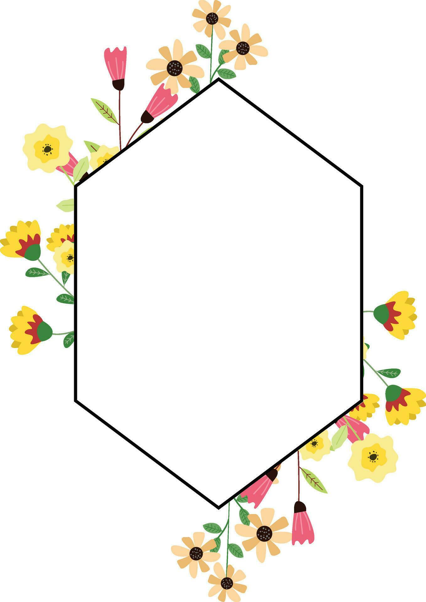 wild flower frames, for decorating invitations, greeting cards, other designs Stock Free