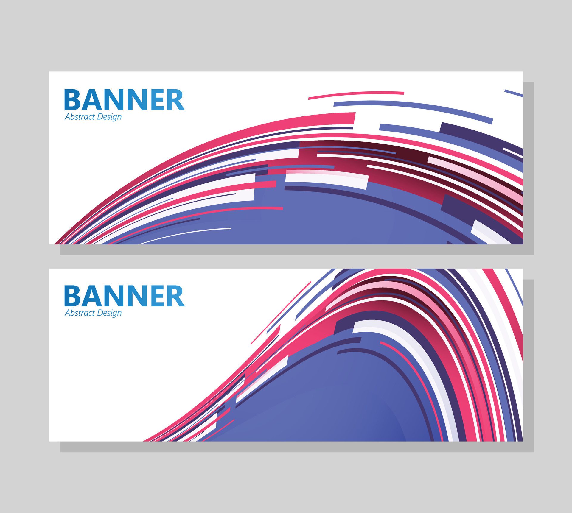 colorful abstract wave banner design Free Vector