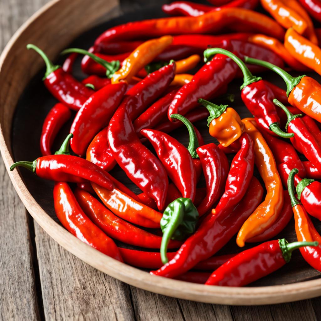 Hot peppers. Spicy by by @ai_generated