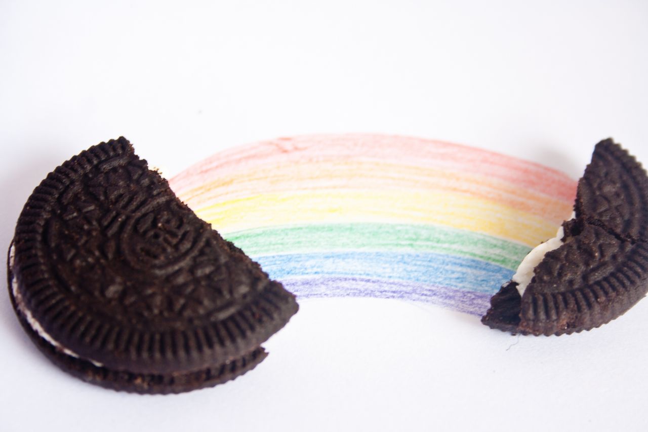 Chocolate Biscuit Rainbow Stock Free