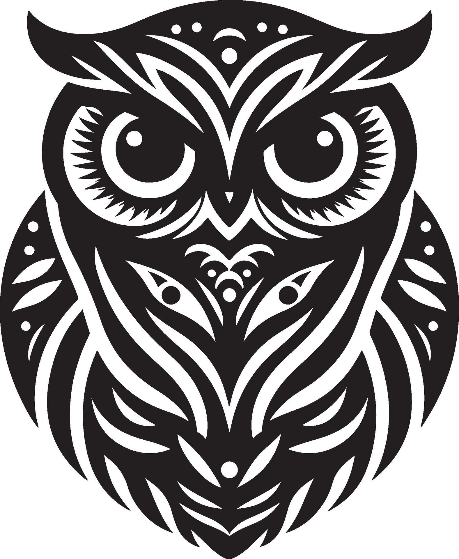 Owl silhouette. Owl Silhouette illustration Free Vector