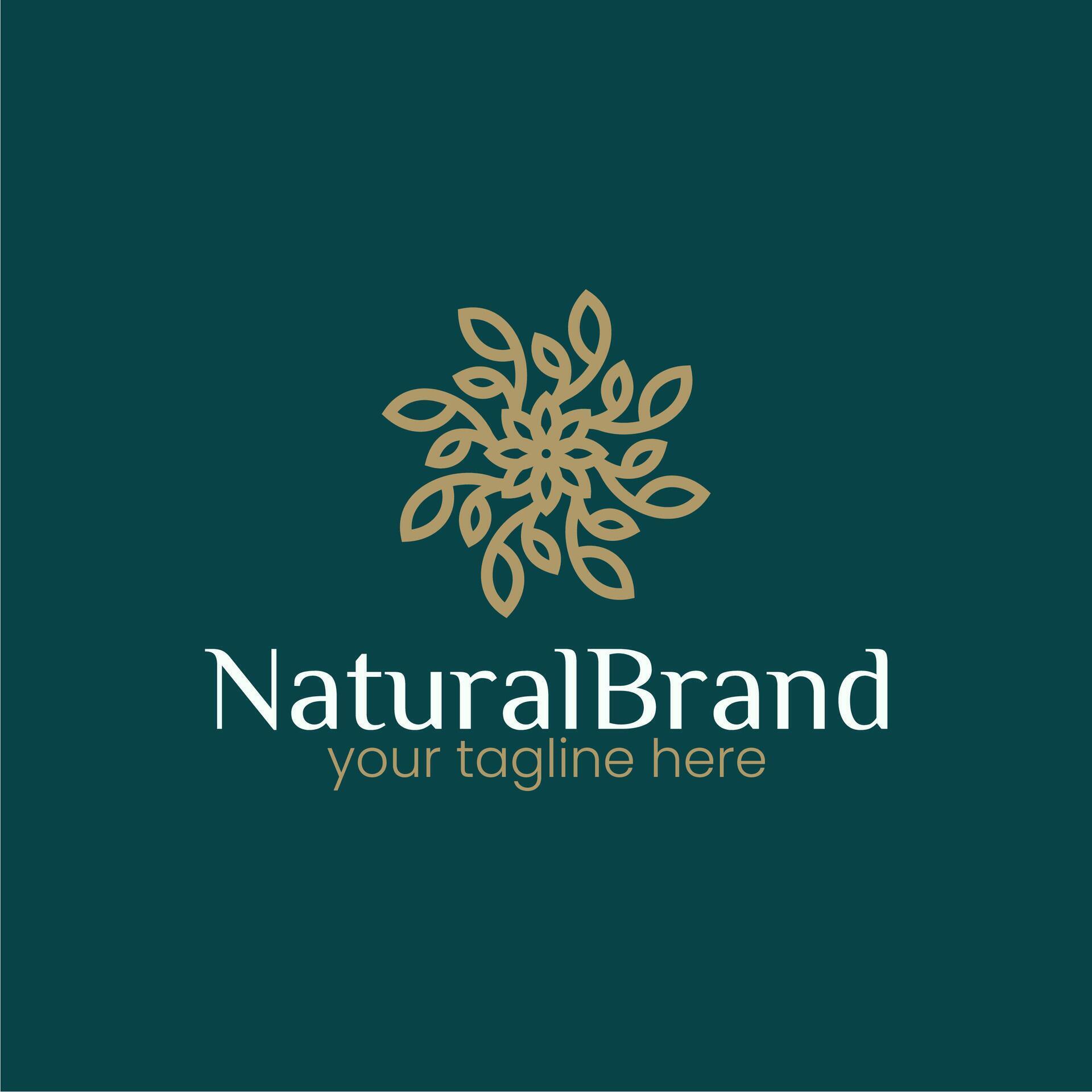 natural logo of flowers and leaves Stock Free