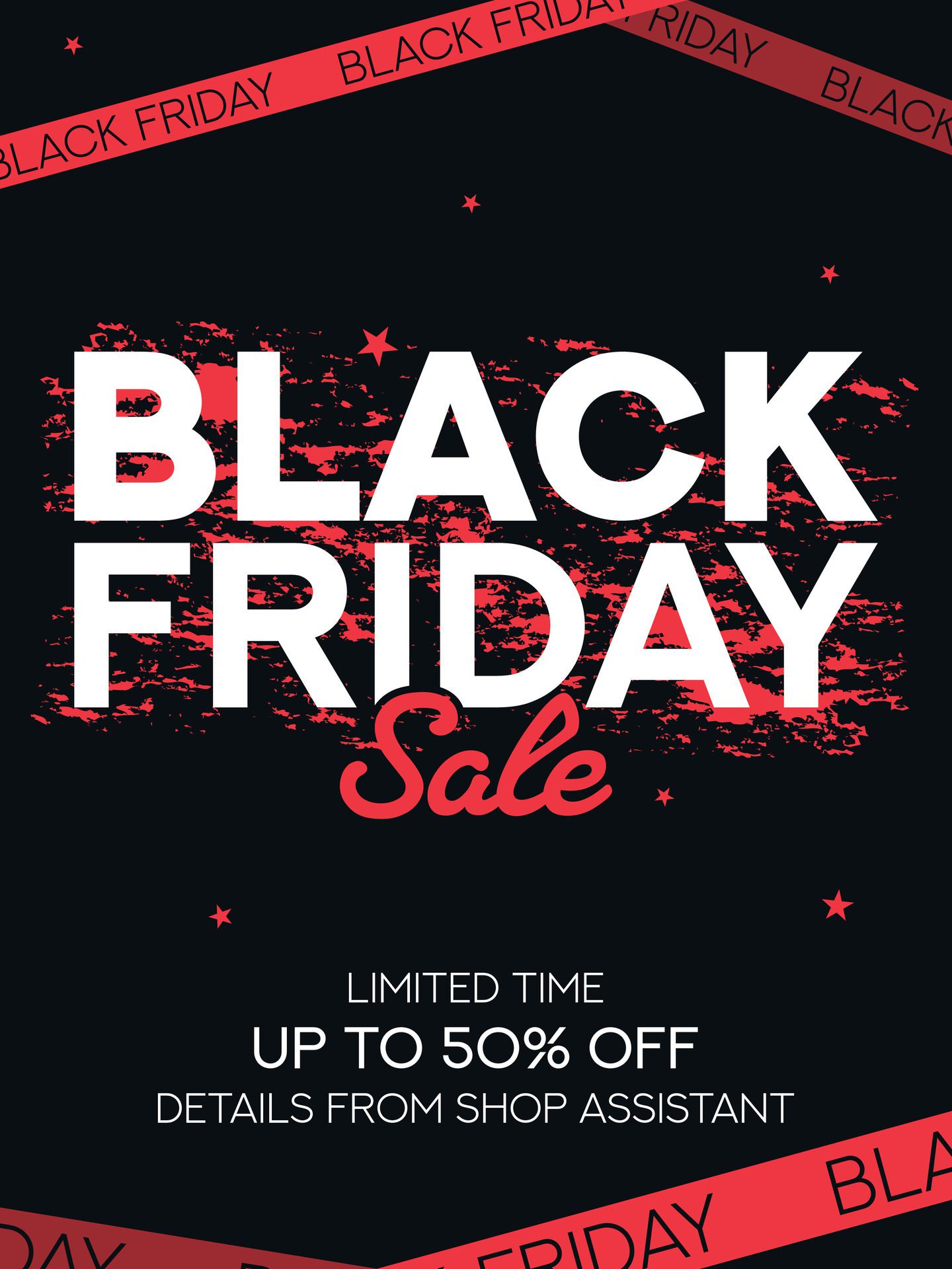 Sale Black Friday Banner 50 percent off With Pink Elements Design Free Vector