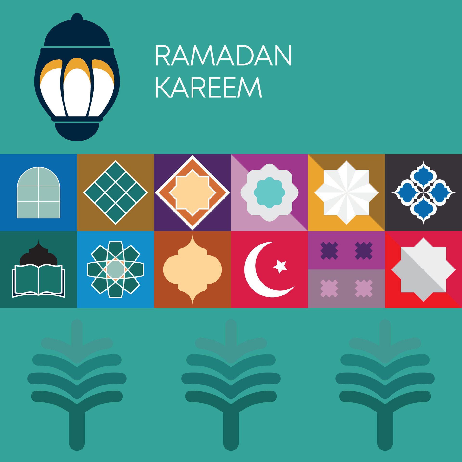 Ramadan Kareem,Islamic greeting card template with ramadan for wallpaper design,poster, media banner. Free Vector