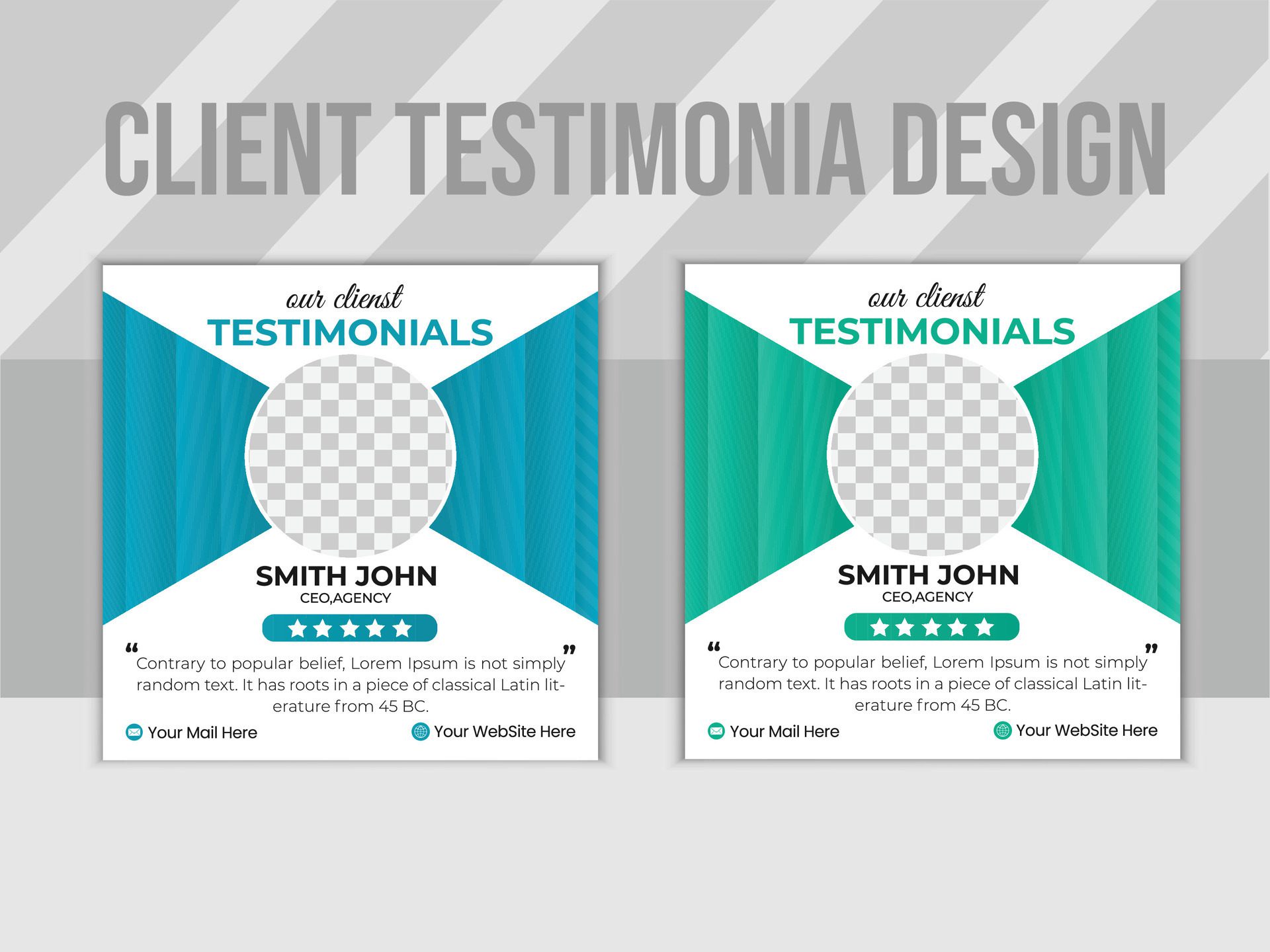 Vector clean client testimonials or customer feedback review social media post banner template Free Vector