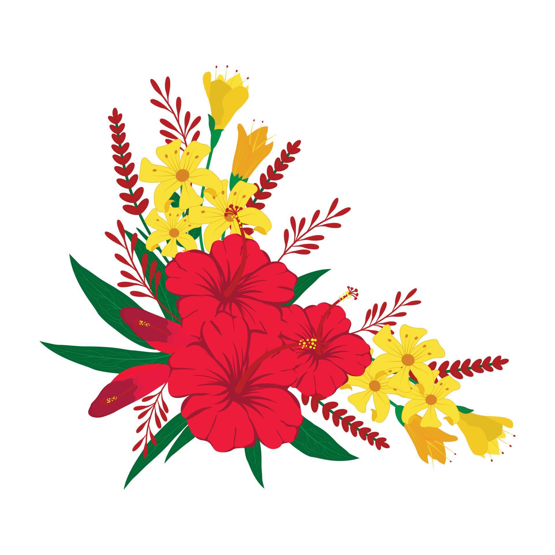 Red flower floral design vector, Stock Free