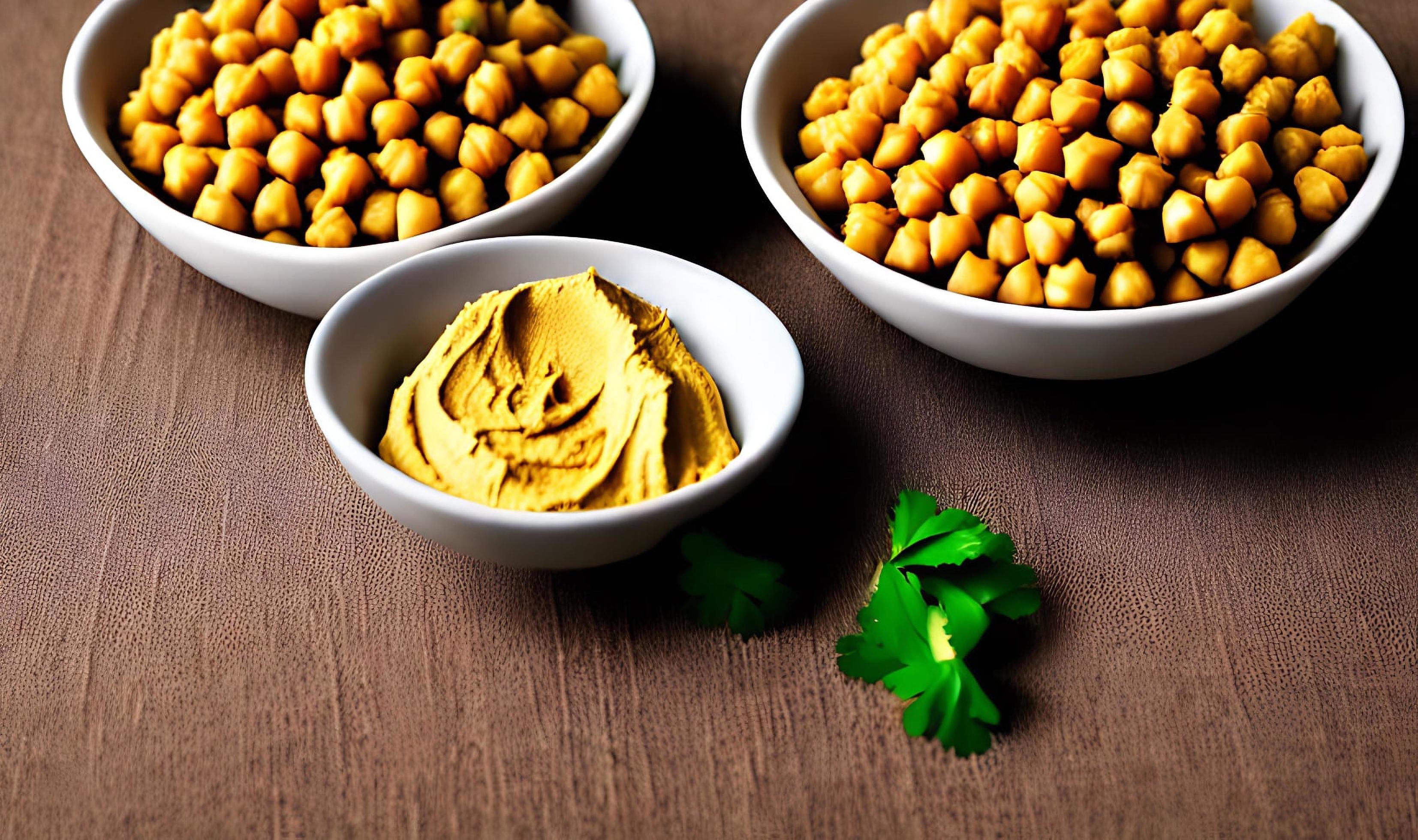 Healthy food. Traditional freshly made organic hummus. Stock Free