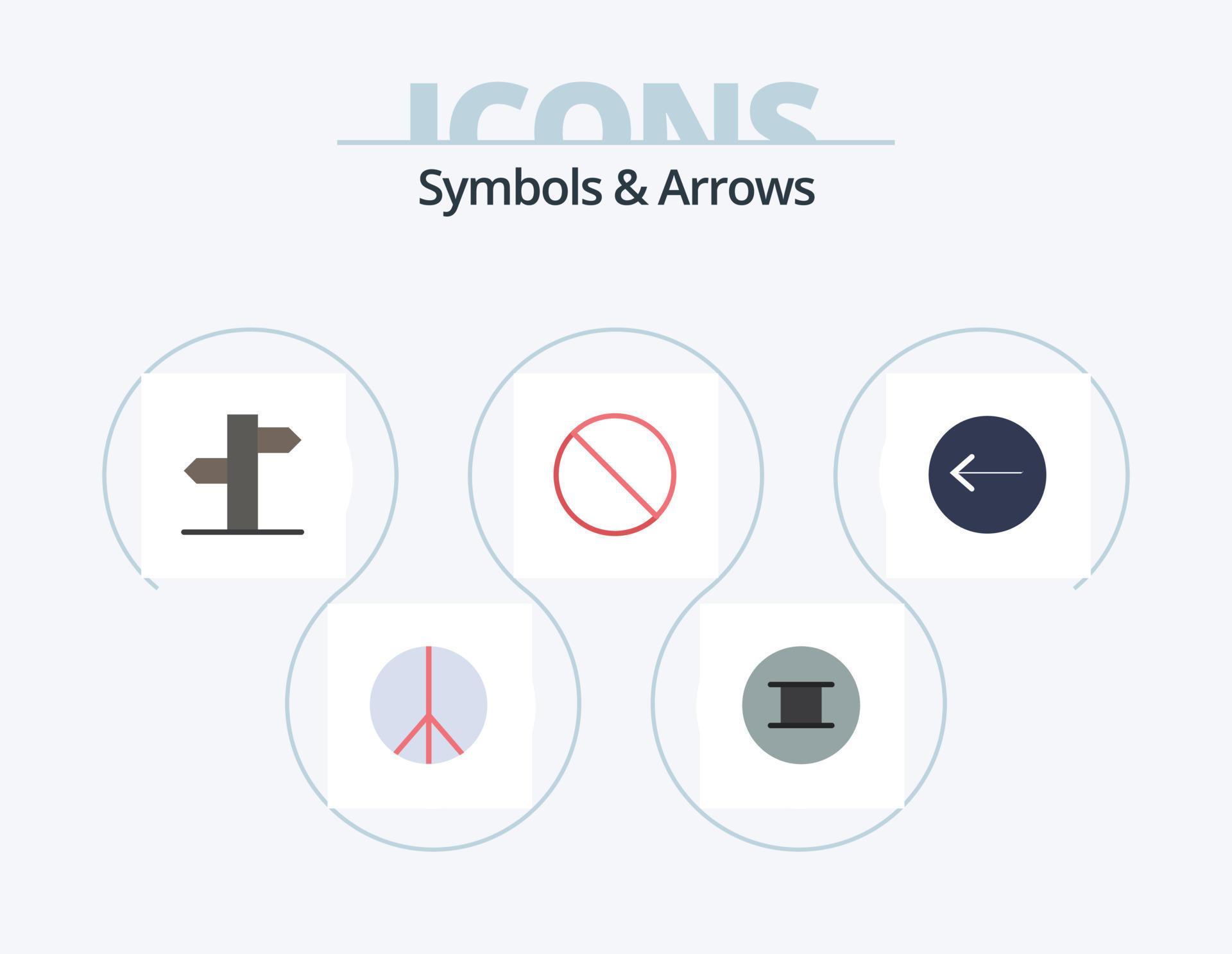 Symbols and Arrows Flat Icon Pack 5 Icon Design. . direction. direction. left. stop Stock Free