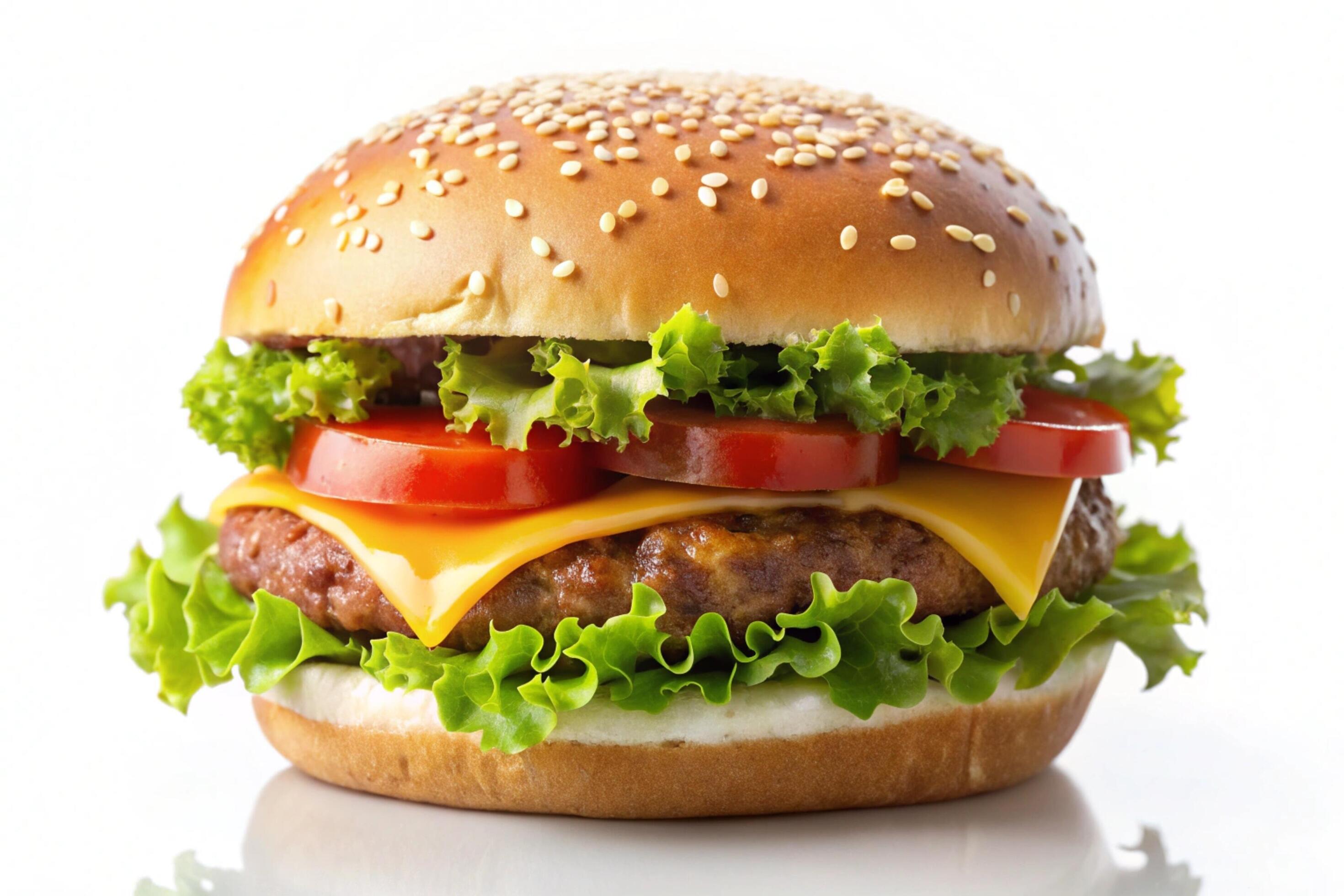 Burger photo isolated on clean background Stock Free