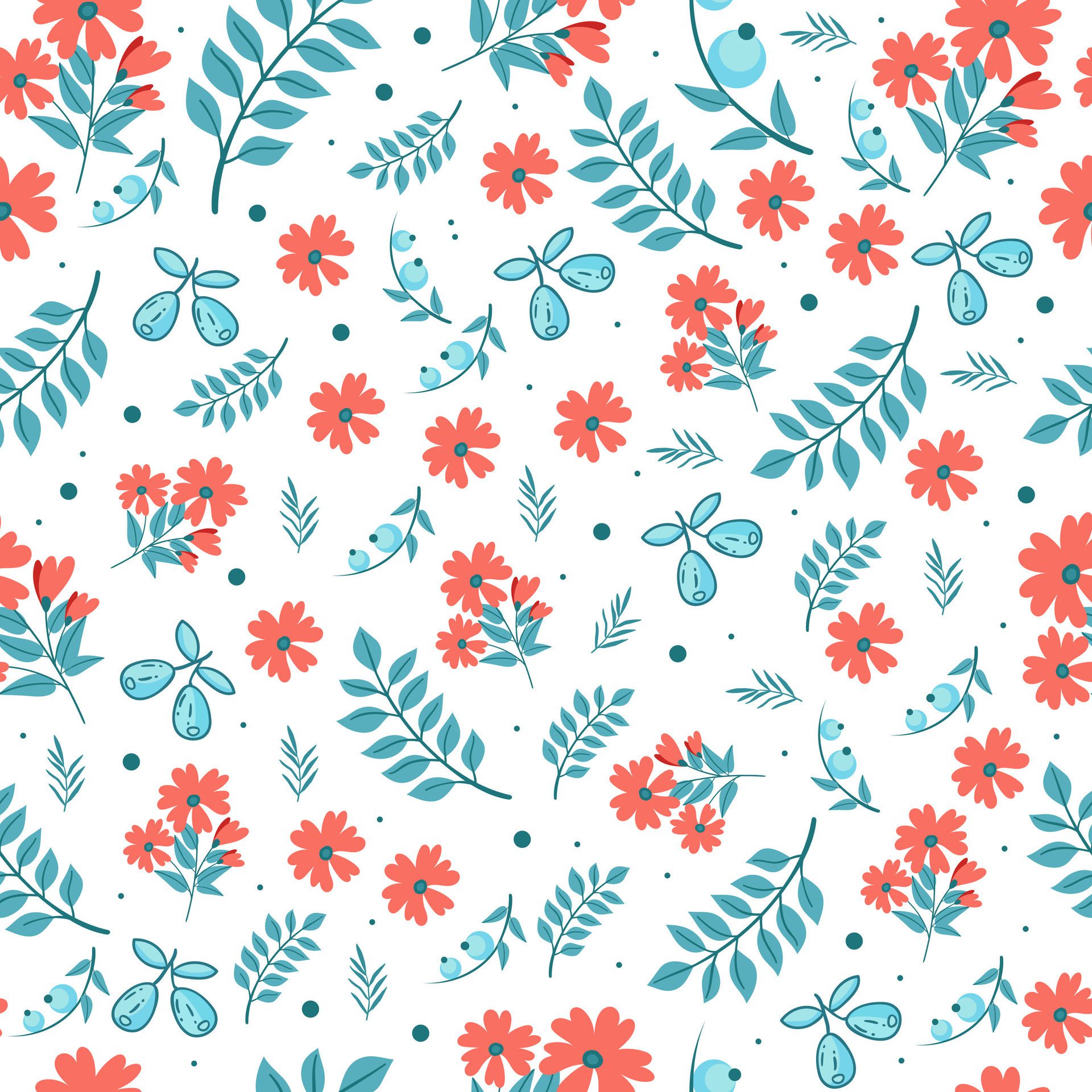 Beautiful seamless Floral pattern design Free Vector