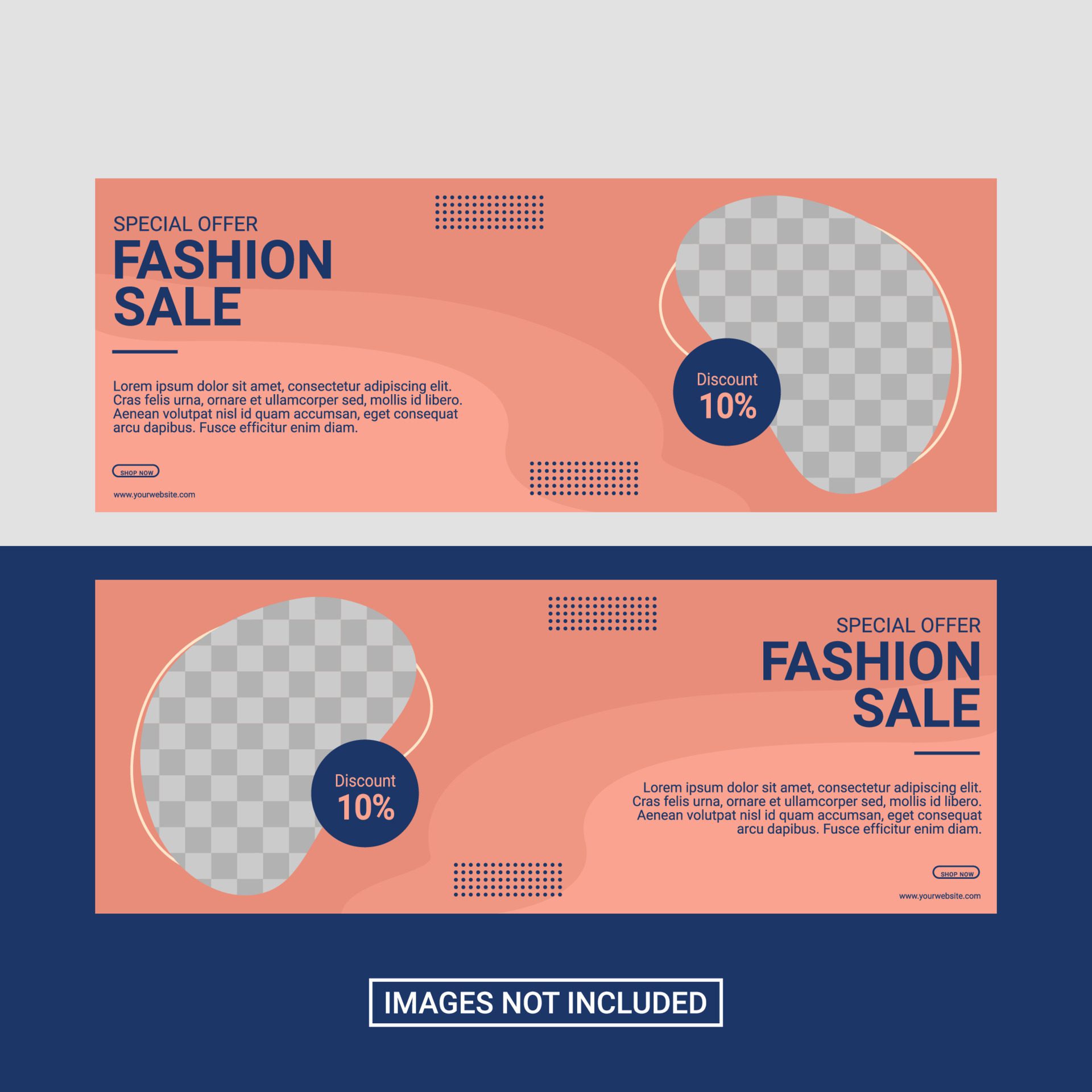 Fashion social media facebook cover template Free Vector