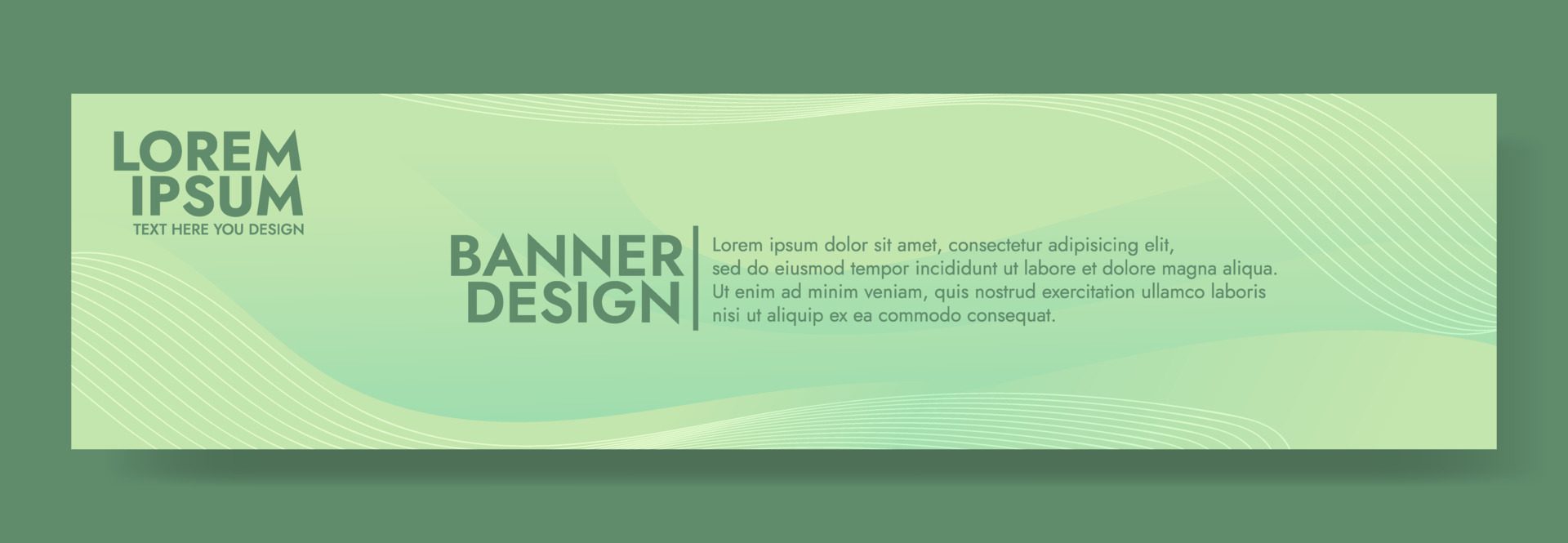 Abstract Green Fluid Wave Banner Template Free Vector