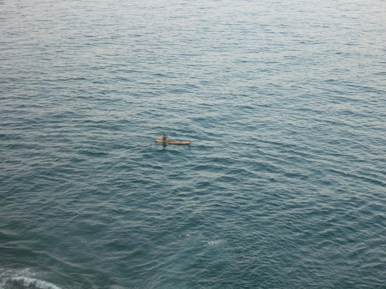 Fisherman On Boat Sea Stock Free