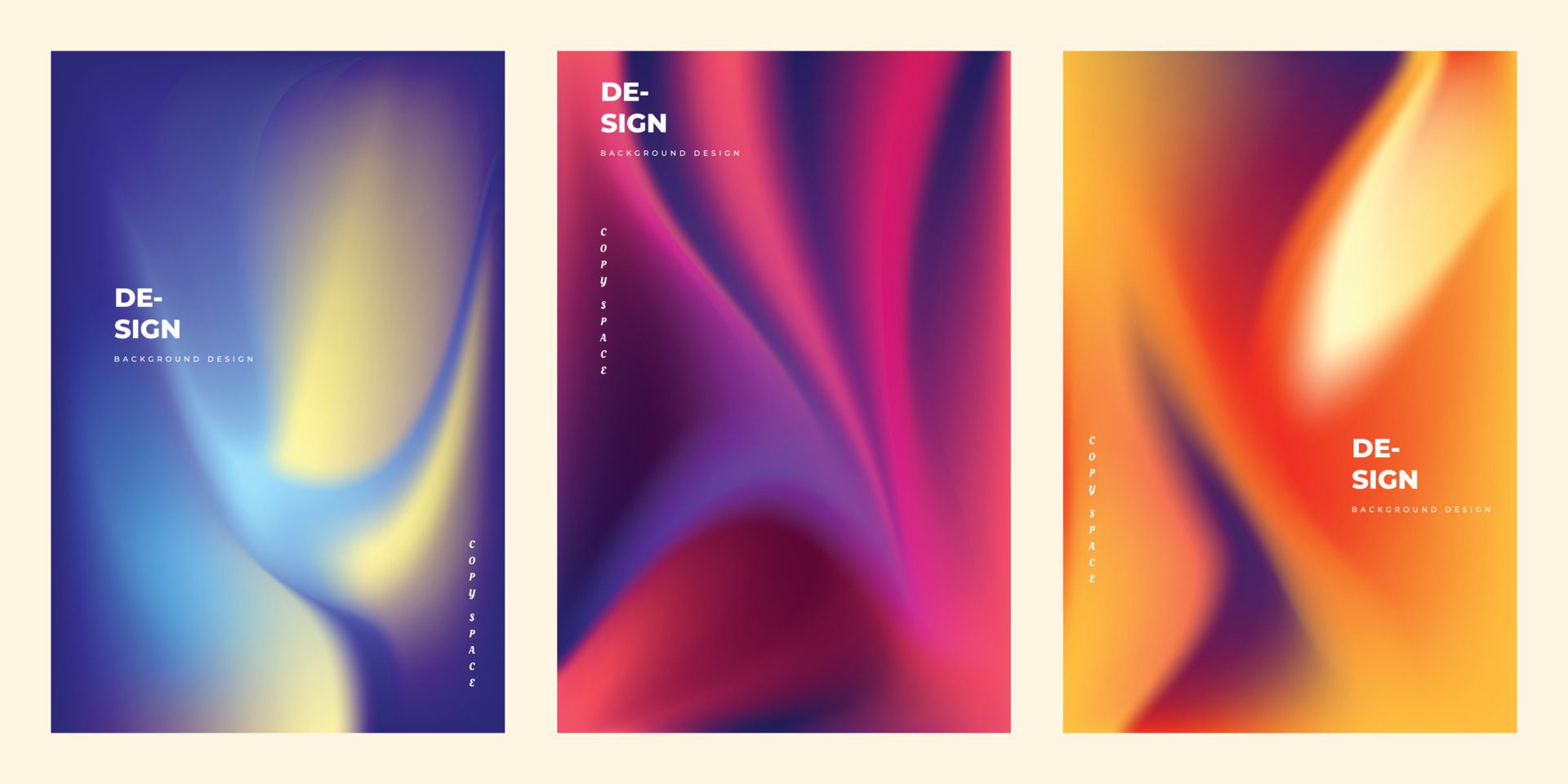 Colorful abstract gradient mesh background template copy space for banner, poster, landing page, leaflet, or pamphlet Free Vector