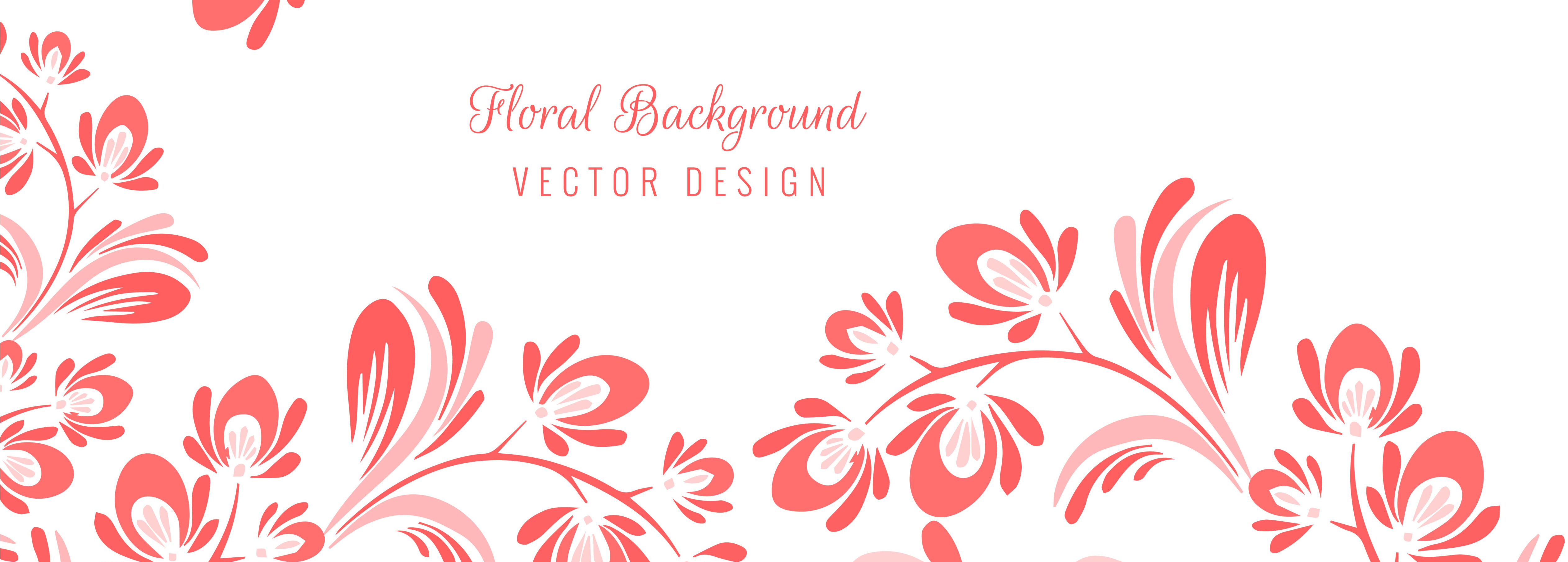 Beautiful decorative floral banner Free Vector