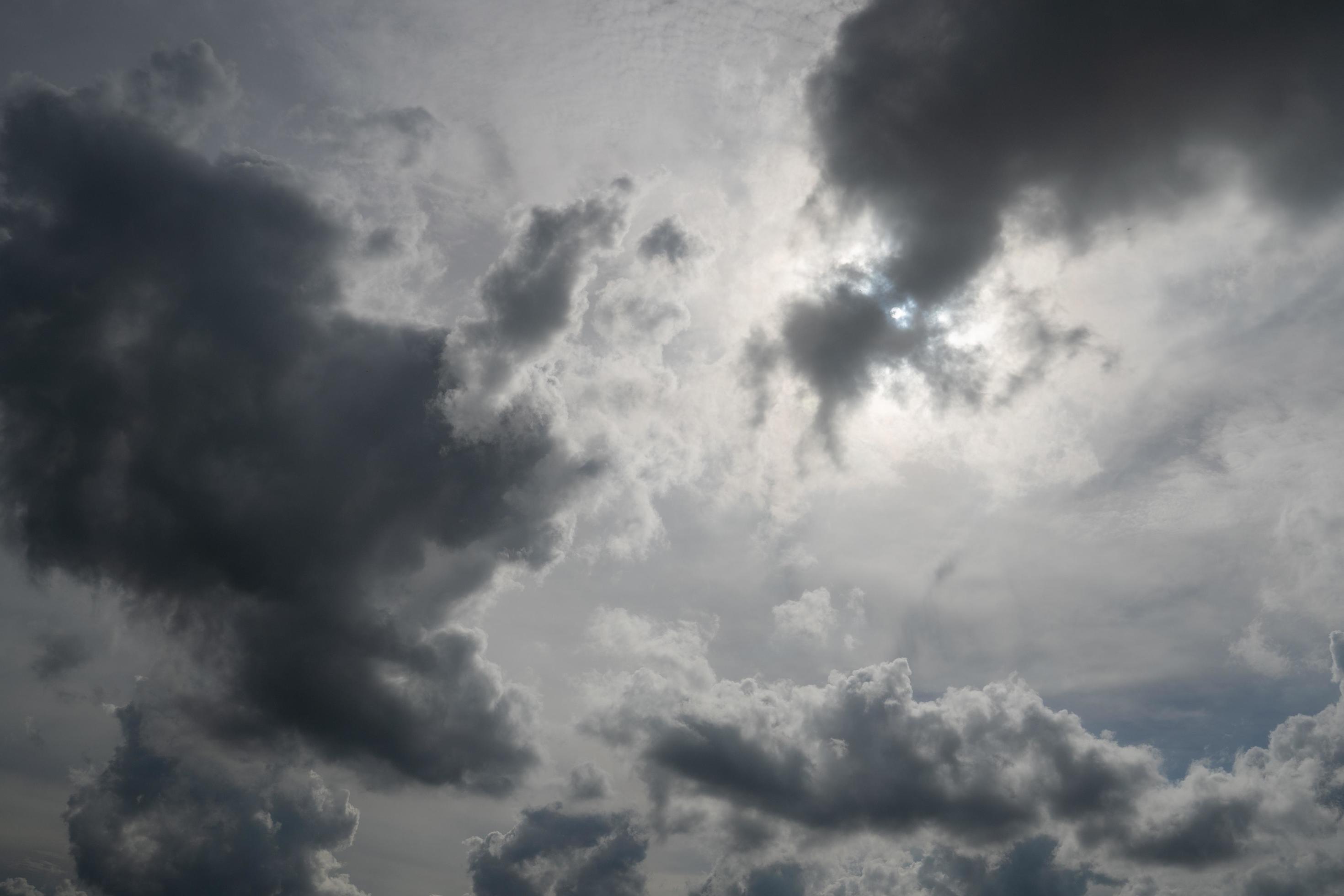 Dramatic storm clouds on sky, Natural background Stock Free